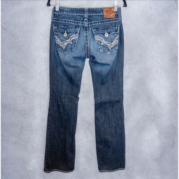 Vintage Y2K Big Star Remy Low Rise Boot Flap Pocket Dark Wash Jeans 27L - Picture 3 of 7